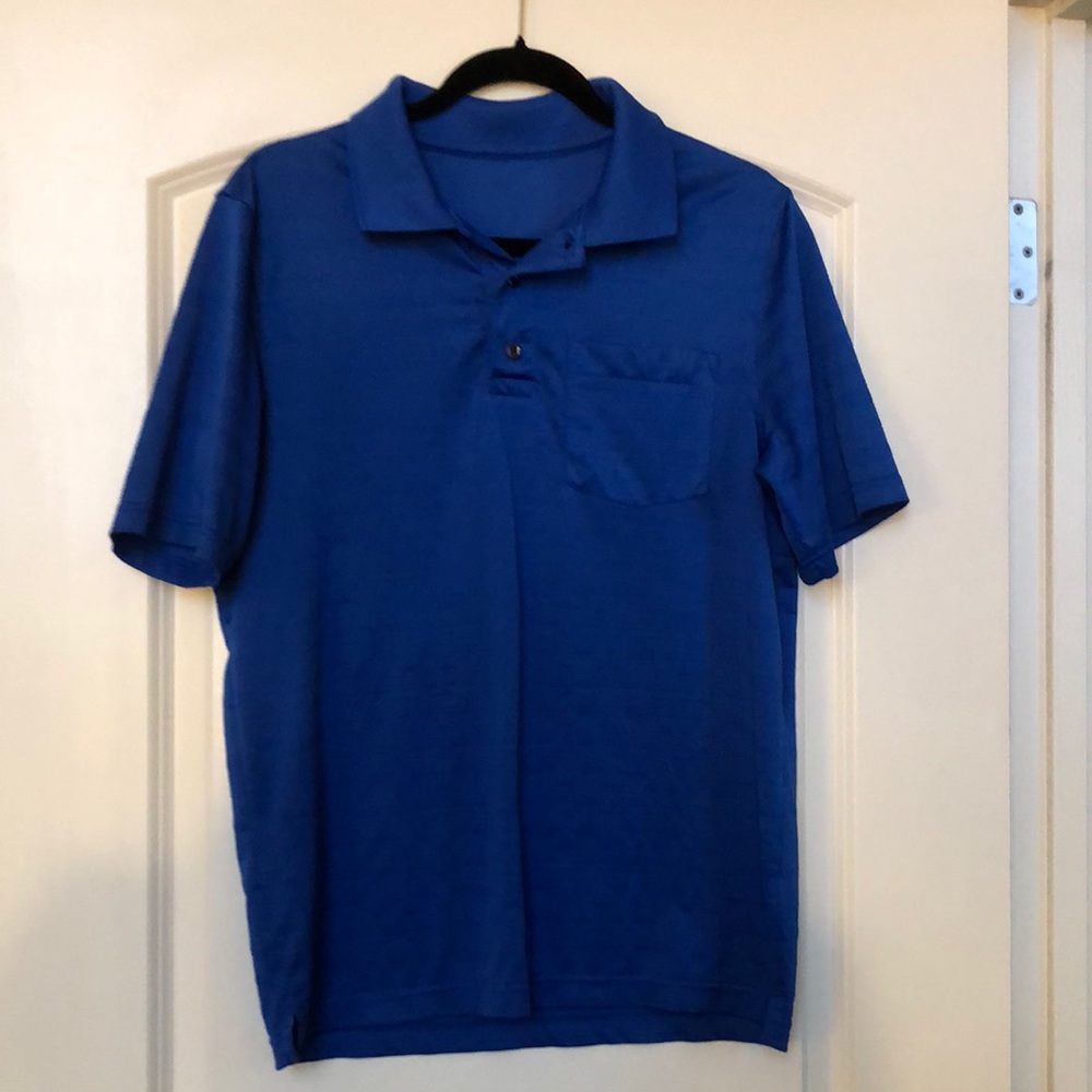 Royal blue men’s golf polo